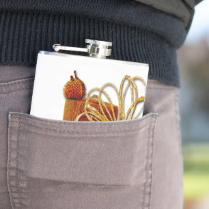 SlipperyJoe's warm festive Thanksgiving vibe rusti Hip Flask