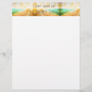 SlipperyJoe's warm idyllic beach scene campy skinn Letterhead