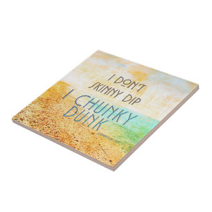 SlipperyJoe's warm idyllic beach scene campy skinn Tile