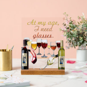 SlipperyJoe's wine drinkware cheeky pun red white  Acrylic Sign