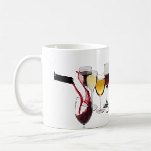 SlipperyJoe's wine drinkware cheeky pun red white  Coffee Mug