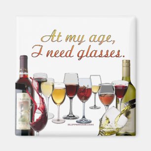 SlipperyJoe's wine drinkware cheeky pun red white Magnet