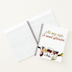 SlipperyJoe's wine drinkware cheeky pun red white  Notebook