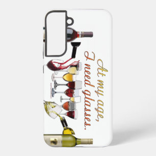 SlipperyJoe's wine drinkware cheeky pun red white Samsung Galaxy Case
