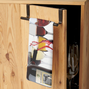 SlipperyJoe's Wine Glasses fermented grapes wine p Kitchen Towel