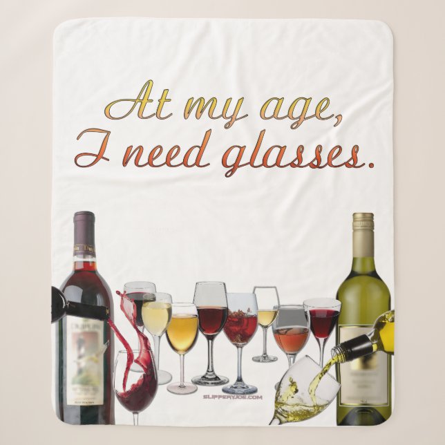 SlipperyJoe's Wine Glasses fermented grapes wine p Sherpa Blanket (Front)