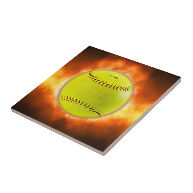 SlipperyJoe's yellow softball fireball flames rasp Tile (Side)