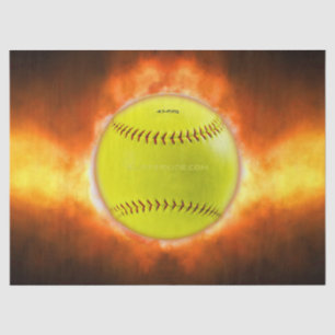 SlipperyJoe's yellow softball fireball flames rasp Tissue Paper