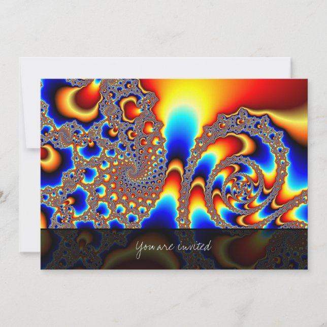 Slipping Through - Fractal Art Invitation (Front)