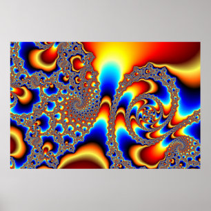 Slipping Through - Fractal Art Poster
