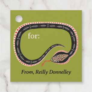 Slither Snake Kid's Birthday Party Gift Tag