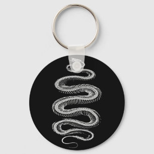 Slithering Snake Skeleton Keychain