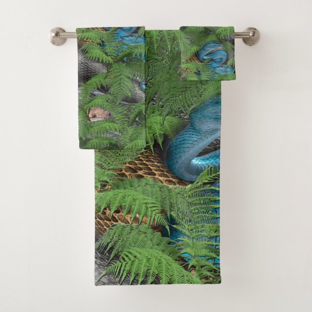 Slithery, sneaky Snakes Bath Towel Set (Insitu)