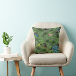 Slithery, sneaky Snakes Throw Pillow