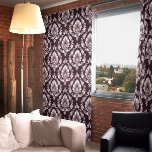 Sliver Floral Damask Seamless Shiny Flower Pattern