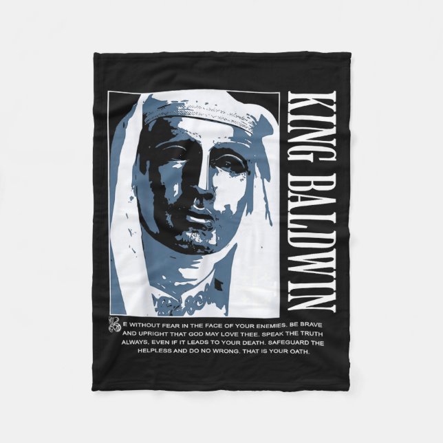 Sliver Mask King Baldwin Iv Meme The Leper King Wa Fleece Blanket (Front)