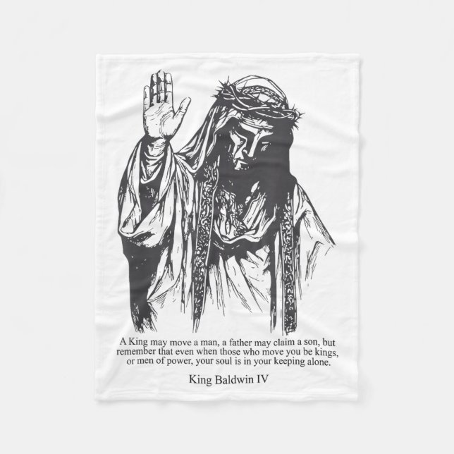 Sliver Mask King Baldwin Iv Meme The Leper King Wa Fleece Blanket (Front)