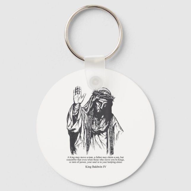Sliver Mask King Baldwin Iv Meme The Leper King Wa Keychain (Front)