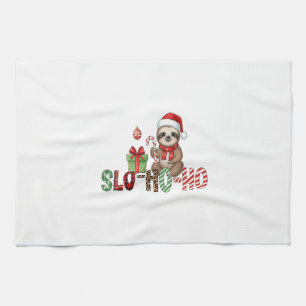 Slo Ho Ho Xmas Sloth 2 Kitchen Towel