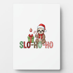 Slo Ho Ho Xmas Sloth 2 Plaque