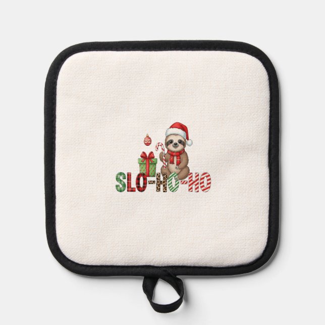 Slo Ho Ho Xmas Sloth 2 Pot Holder (Front)