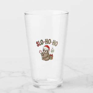Slo Ho Ho Xmas Sloth Glass