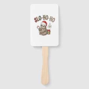 Slo Ho Ho Xmas Sloth Hand Fan