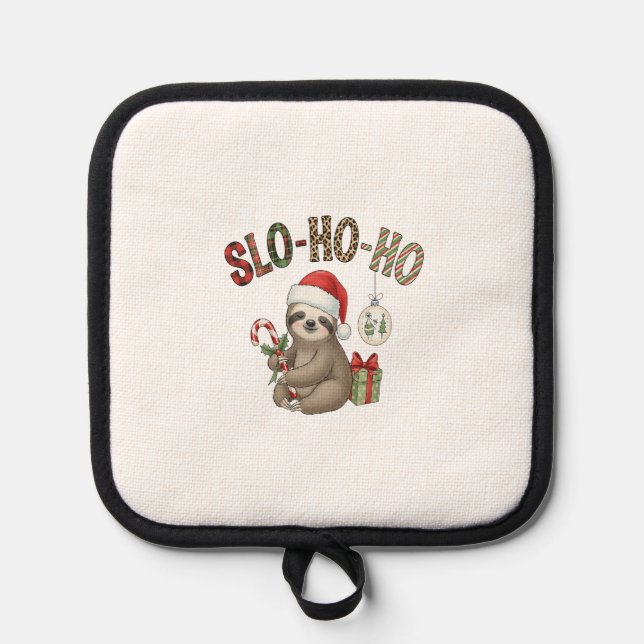Slo Ho Ho Xmas Sloth Pot Holder (Front)
