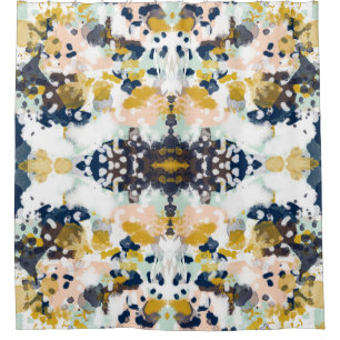Sloane abstract paintned painterly shower curtain