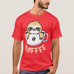 Sloffee Cute Sloth In Coffee Cup T-Shirt