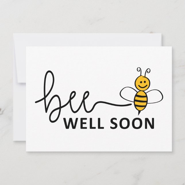 Slogan Bee well soon. Good luck! (Front)