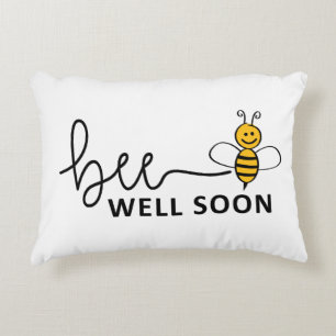 Slogan Bee well soon. Good luck! Accent Pillow