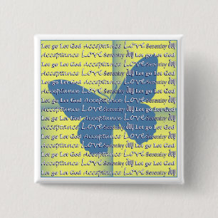 Slogan Butterfly 2 Inch Square Button