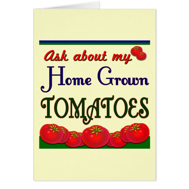 Slogan du jardin de tomates cultivé à la maison (Devant)