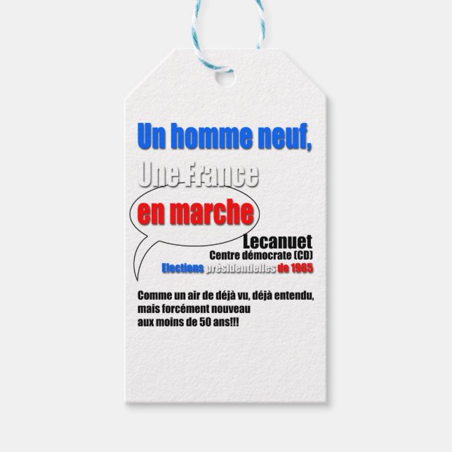 Slogan En Marche Gift Tags (Front)
