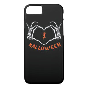 Slogan  Halloween. Heart Gesture Made Of Skeleton  Case-Mate iPhone Case