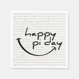 Slogan happy pi day. Nice day, March 14. Napkin