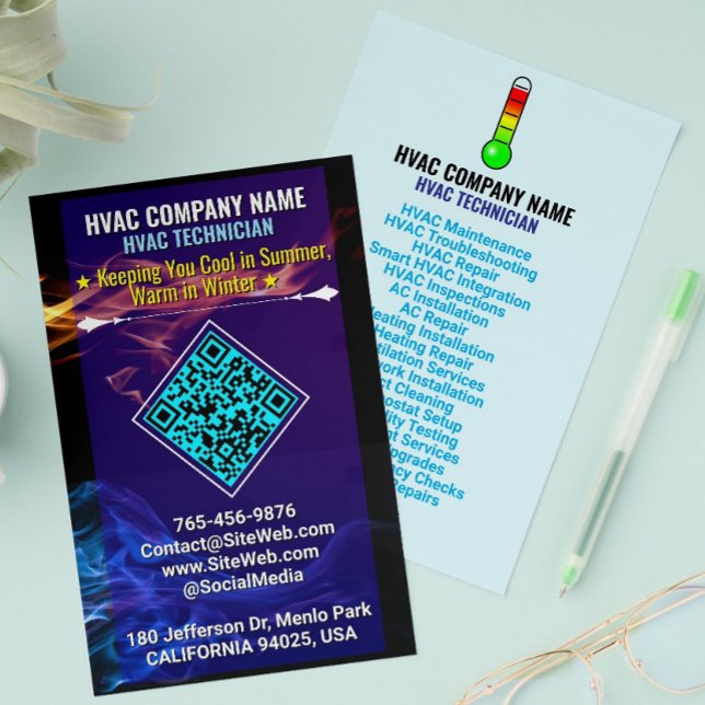 Slogan, Logo & QR Code | Heating and Cooling HVAC Flyer (Heating & Cooling Businesses
)
