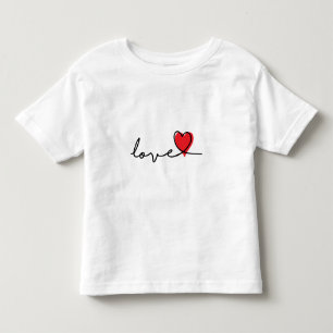 Slogan love. Hard, heart. Valentine's Day. Toddler T-shirt