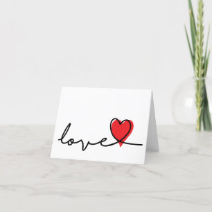 Slogan love. Valentine's birthday wish card with h