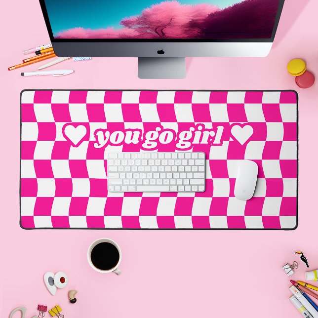 Slogan Motif de tableau de bord blanc rose-chaud (Créateur téléchargé)