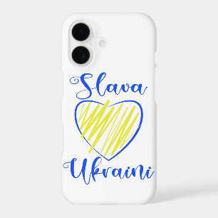 Slogan Slava Ukraini Glory to Ukraine heart