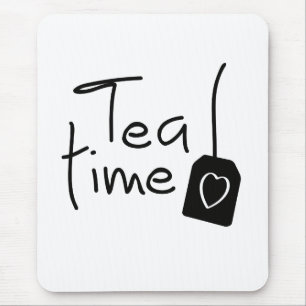 Slogan tea time - tea time. Have a cup of tea. Mouse Pad
