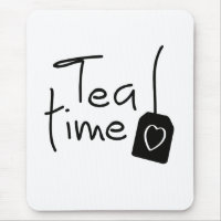 Slogan tea time - theetijd. kopje thee drinken.