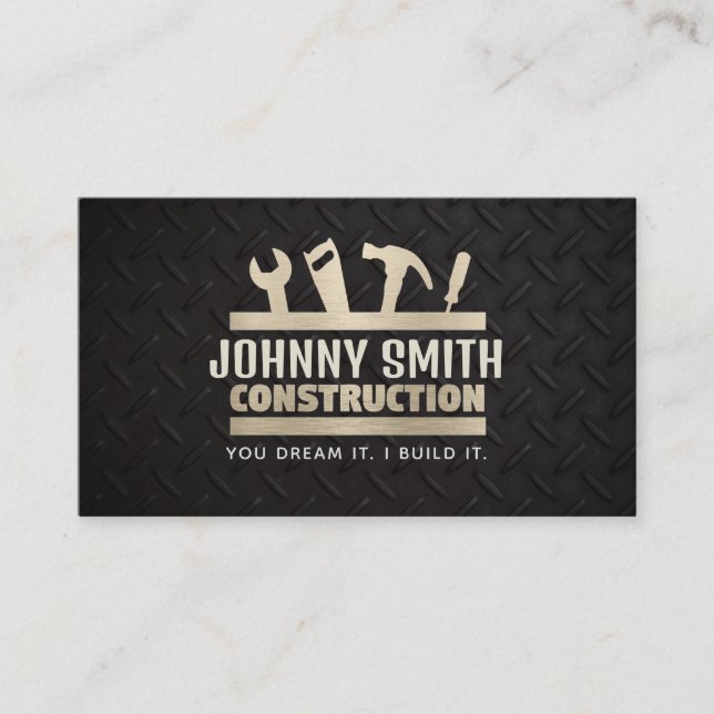 Slogans de construction Cartes de visite (Devant)
