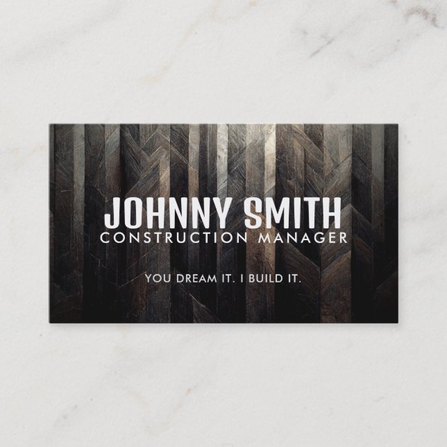 Slogans de construction Cartes de visite (Devant)