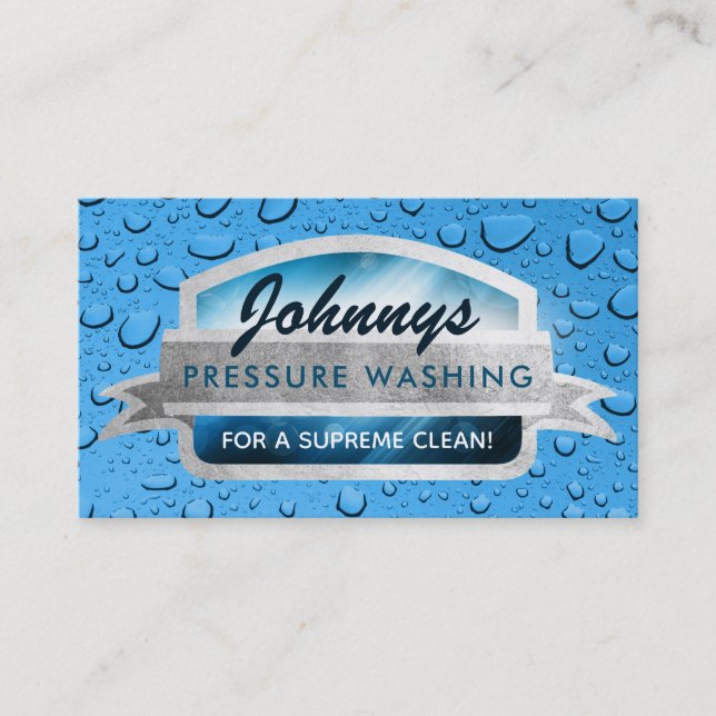 Slogans de lavage de pression Cartes de visite (Devant)