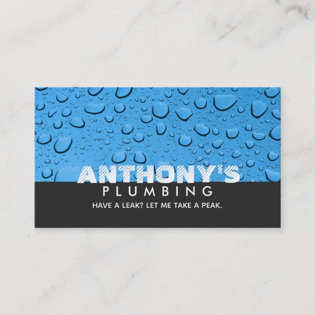 Slogans de plomberie Cartes de visite (Devant)