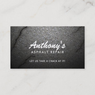 Slogans de réparation d'asphalte Cartes de visite