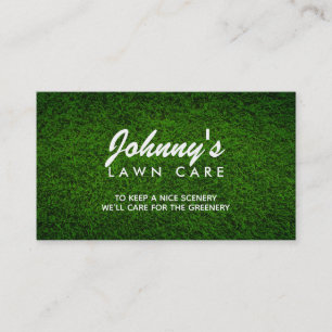 Slogans de soins de la pelouse Cartes de visite